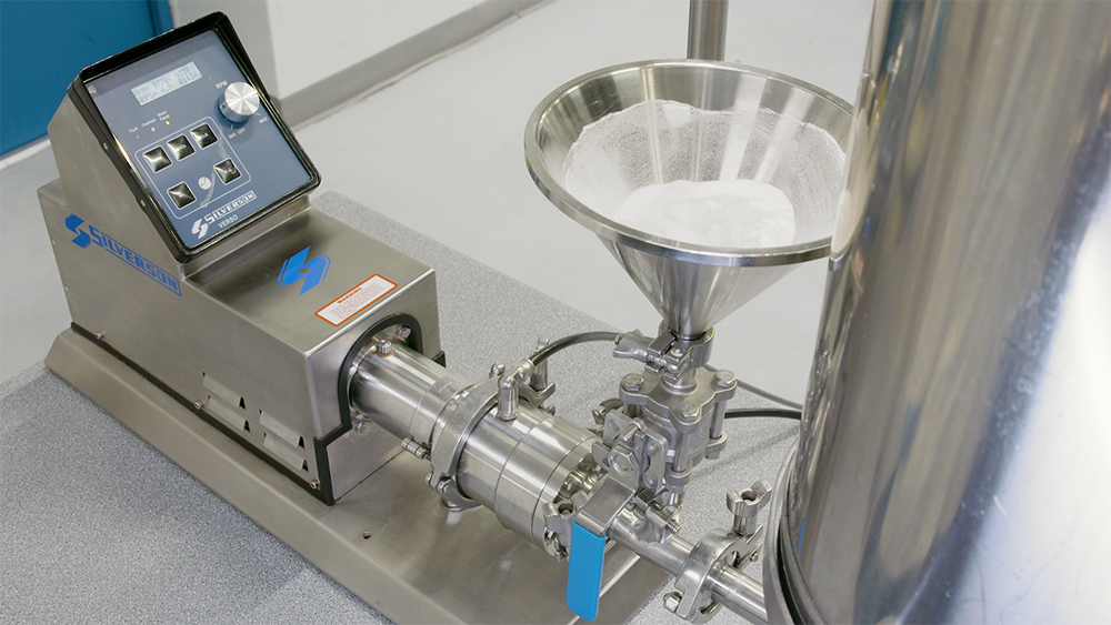 Powder/liquid mixing solutions in the Silverson Machines product range